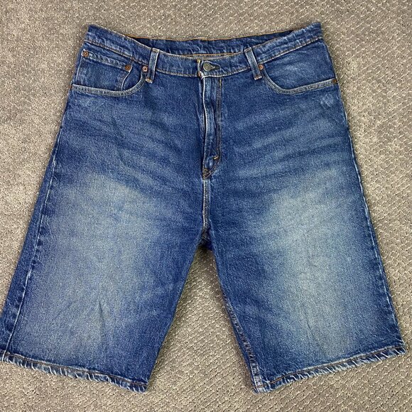 Levi's 569 Denim Jean Shorts Men's 36 Blue Cotton 35569-0302 - Picture 1 of 13